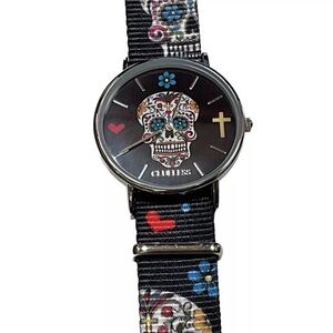 Women Clueless Sugar Skull Noir Amour Dia De Los Muertos (Day of the Dead)watch